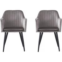 STUHL 2er Set velma Grau - Grau, Textil (57/80/56cm) - Habitat Garten