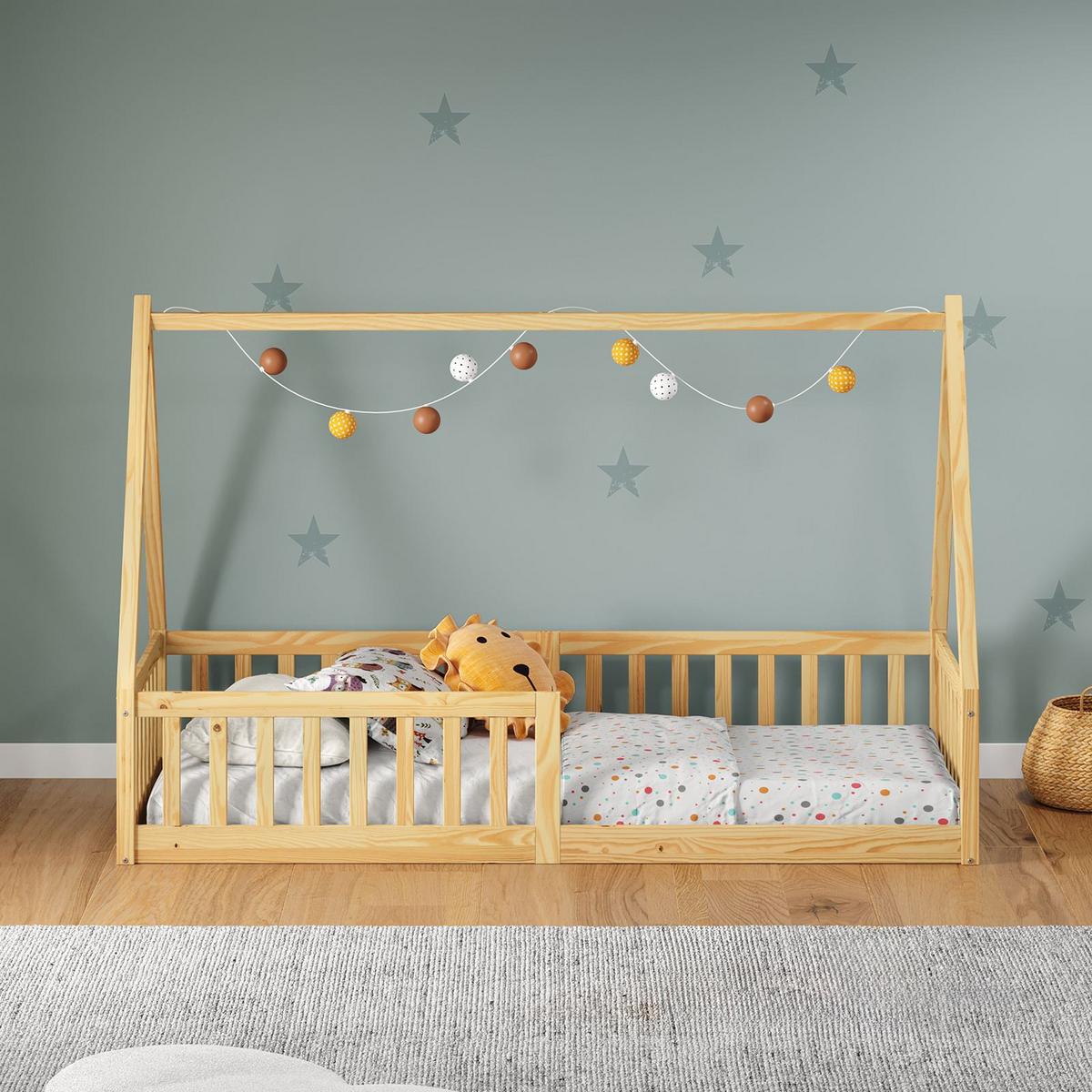 HAUSBETT NICOLAS 90x200 cm natur - Naturfarben, Holz (90/200cm) - IDIMEX