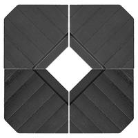 SONNENSCHIRMSTÄNDER 4-teilig - Schwarz, Kunststoff (80/80cm) - Outsunny
