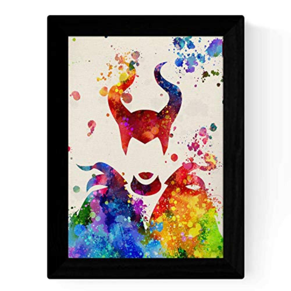 POSTER Maleficent Film A4 Schwarzer Rahmen - Schwarz, Papier (29.7/5/21cm) - Nacnic