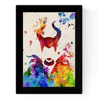 POSTER Maleficent Film A4 Schwarzer Rahmen - Schwarz, Papier (29.7/5/21cm) - Nacnic