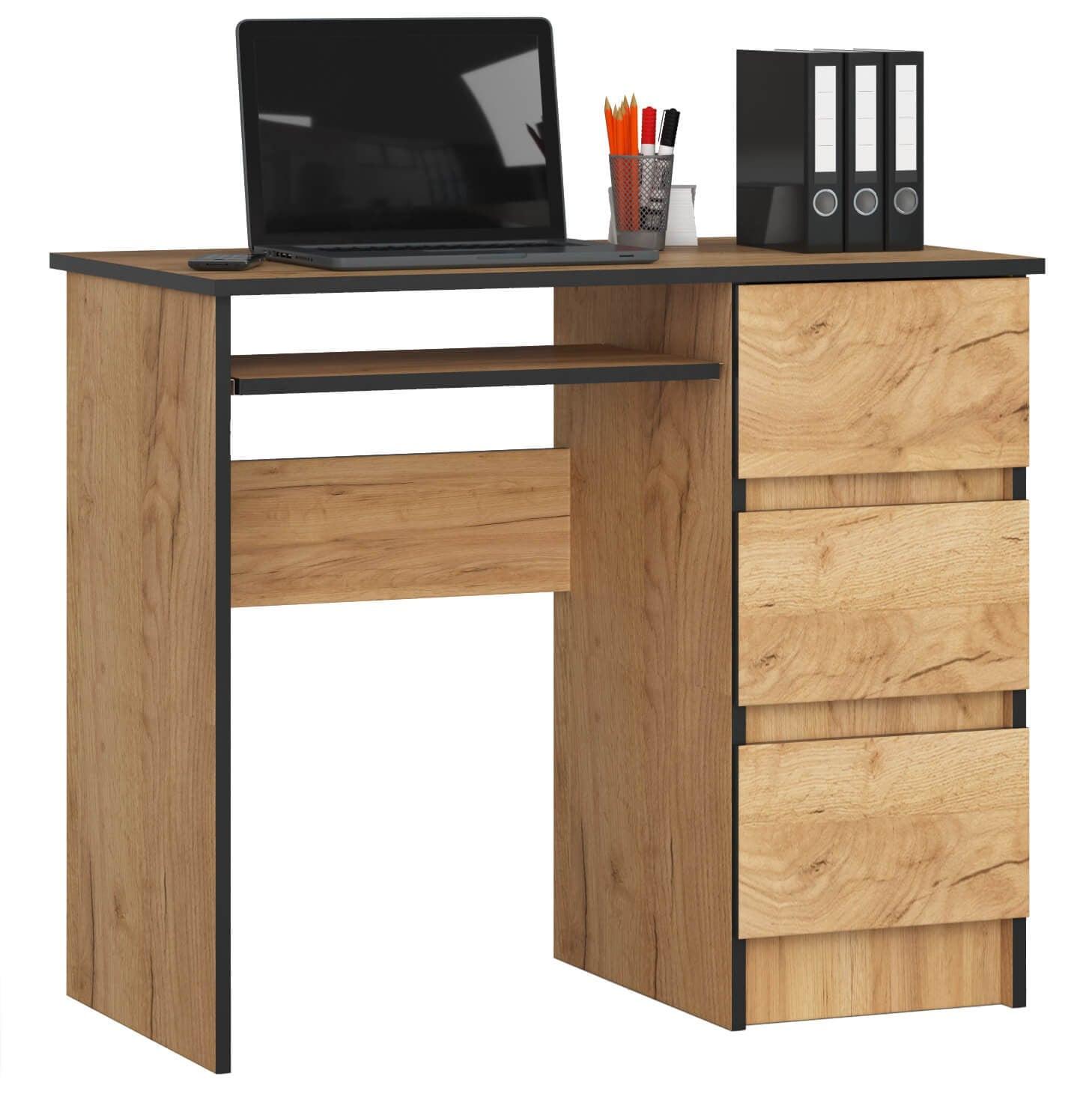 SCHREIBTISCH Eiche Craft 77/90/50 - Eiche San Remo, Holzwerkstoff (135/60/77cm) - RAUMHIRSCH FURNITURE