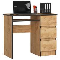 SCHREIBTISCH Eiche Craft 77/90/50 - Eiche San Remo, Holzwerkstoff (135/60/77cm) - RAUMHIRSCH FURNITURE