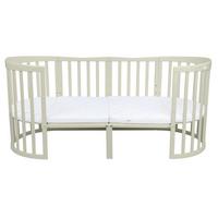 ERWEITERUNG auf 178cm für Babybett 7in1, KEIN BETT - Olivgrün, Holz - waldin