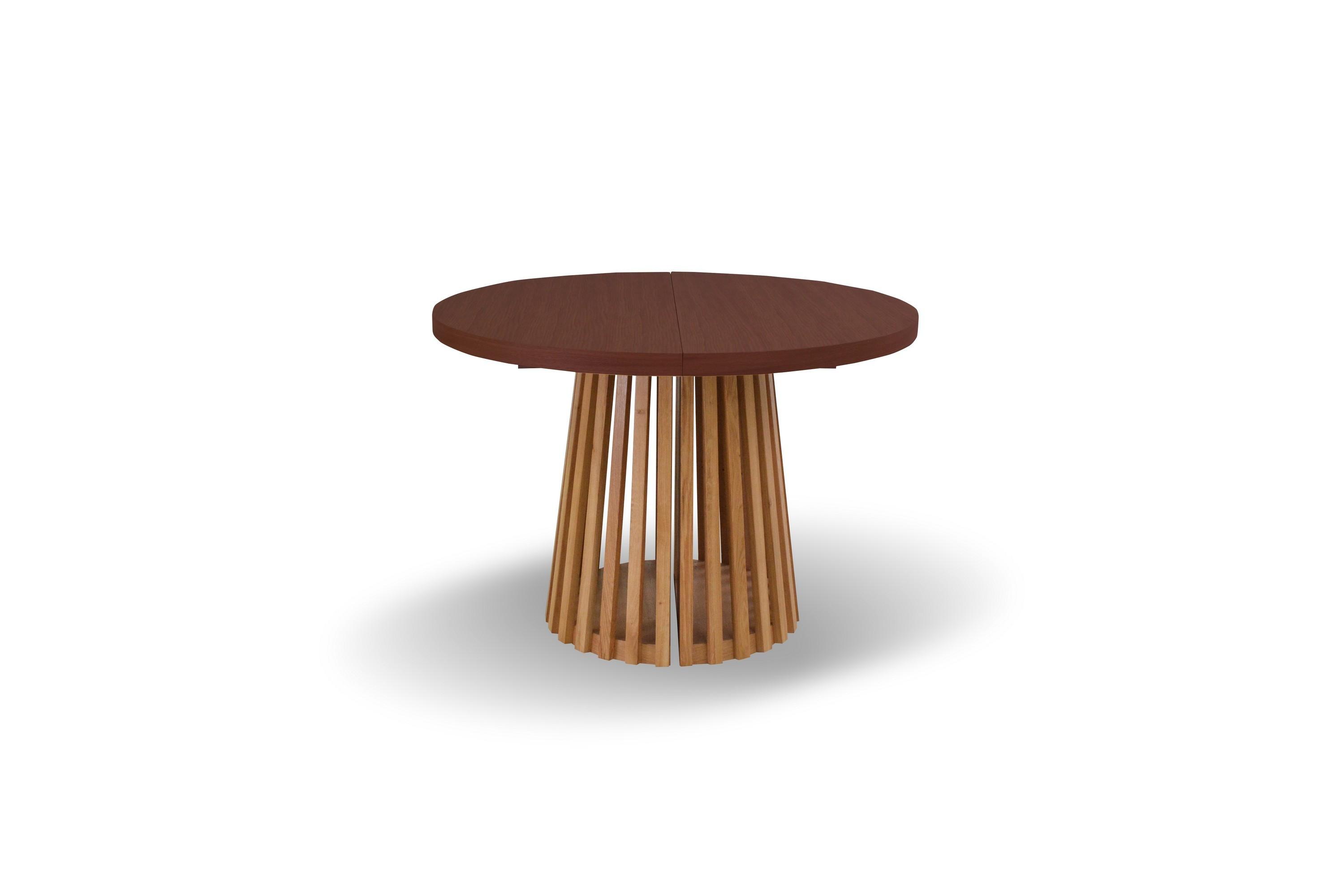 ESSTISCH LAMELLI Ausziehbar 110 - 210 / 110 x 76 cm - Eichefarben/Braun, Holz (110/110/76cm) - MASSENO