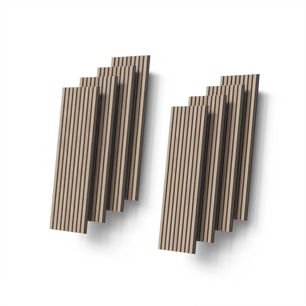 WANDPANEELE Grivola Braun 8 Stück - Braun, Holzwerkstoff (120/40/1.8cm) - Livinity®