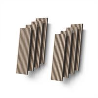 WANDPANEELE Grivola Braun 8 Stück - Braun, Holzwerkstoff (120/40/1.8cm) - Livinity®