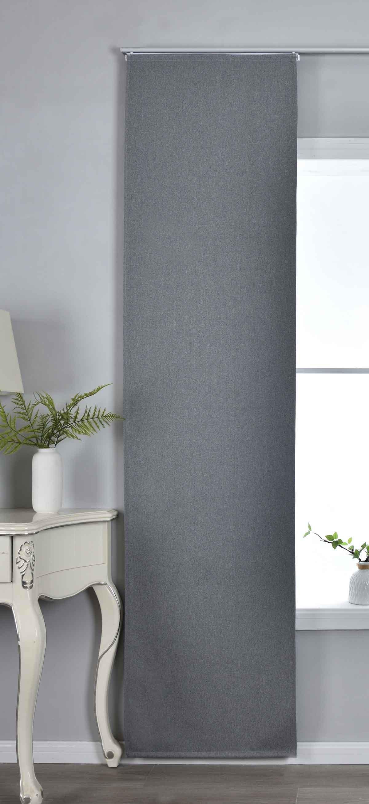 SCHIEBEVORHANG »München Dark« HxB 245x60 cm Grau - Grau, Textil (60/245/245cm) - Gardinenbox