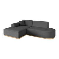 ECKSOFA Ottomane Links IREA-L1-v2 - 232x165x80 cm Grau - Olivgrün, Holzwerkstoff/Textil (232/165cm) - ALTDECOR