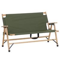 CAMPINGBANK Grün - Grün, Holz (117/69/61cm) - MCW