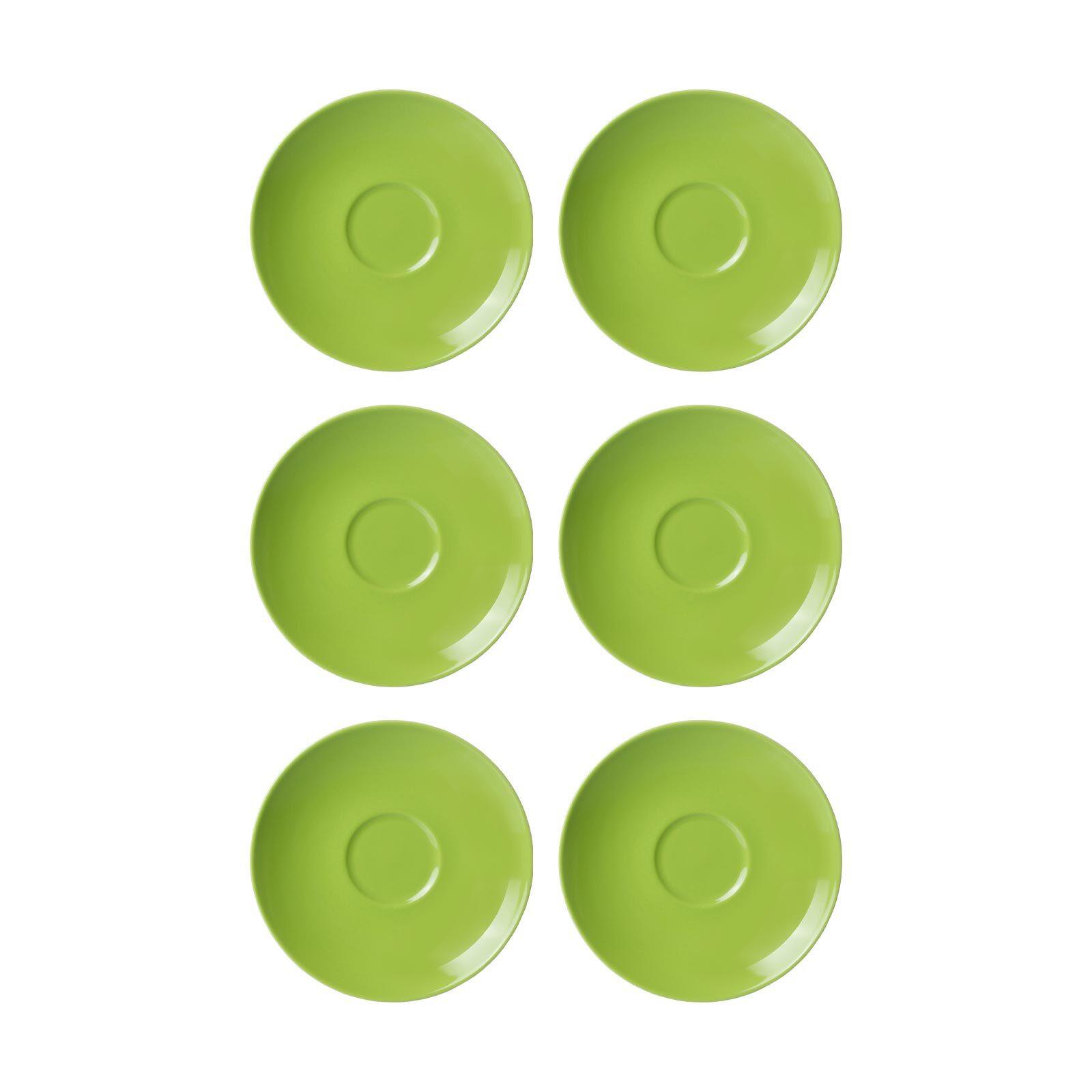 KAFFEEUNTERTASSEN Doppio Grün ø 16 cm 6er Set - Grün, Keramik (16cm) - Ritzenhoff Breker