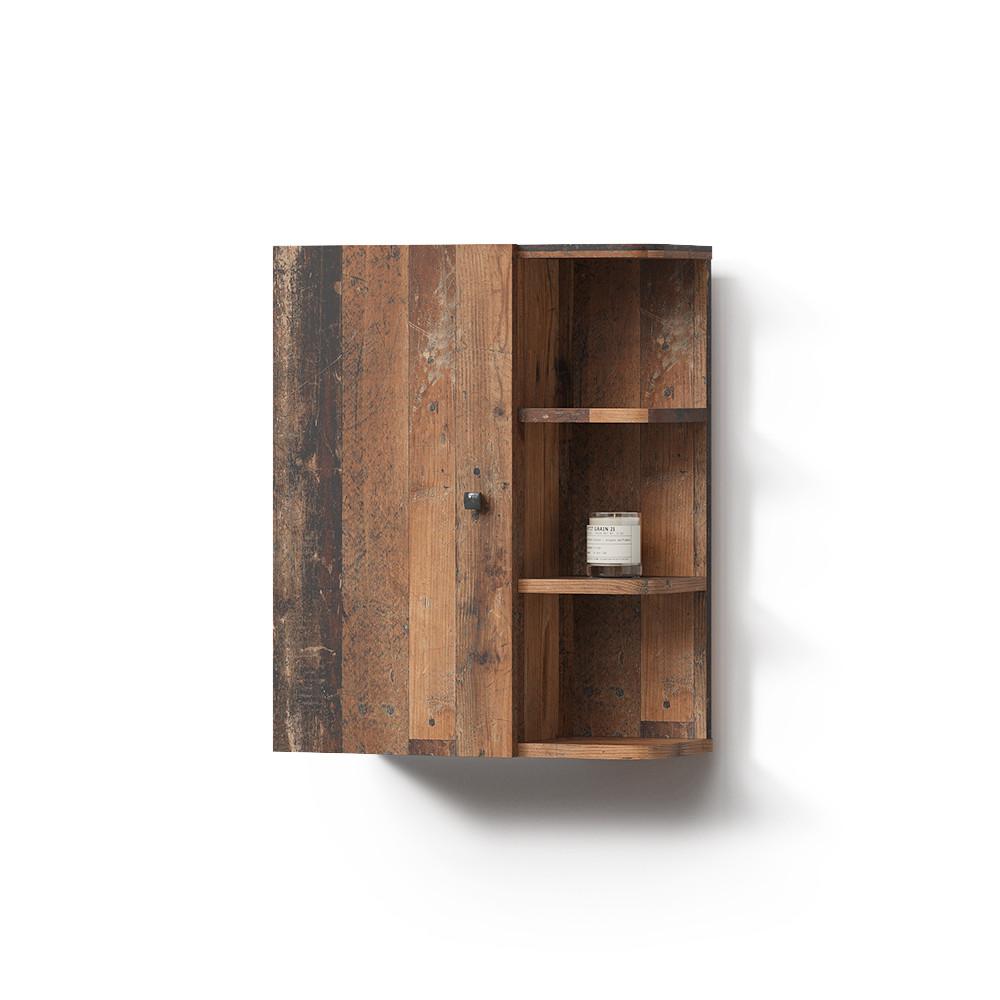 BADSCHRANK Fucino Eiche rustikal 47.2 x 59.2 cm - Wildeiche, Holzwerkstoff (47.2/59.2/20.8cm) - Livinity®