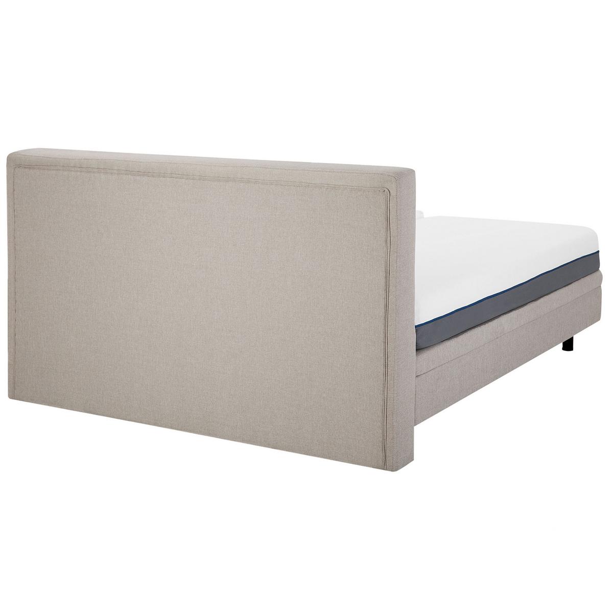 POLSTERBETT 160/200cm Beige Duke - Beige, Textil (160/200cm) - Beliani