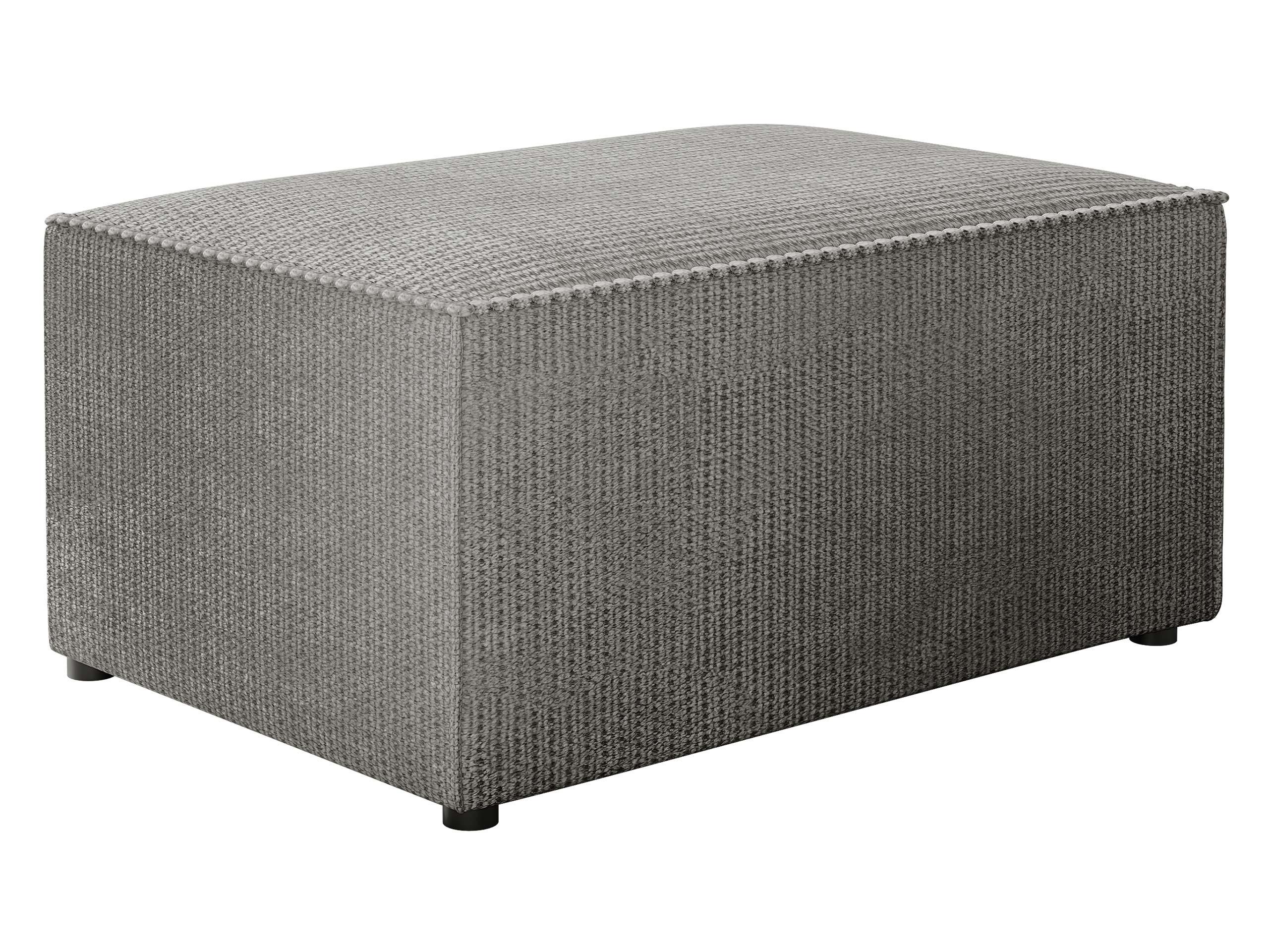 POLSTERHOCKER Karl - Schwarz/Grau, Holz/Kunststoff (60/38/45cm) - MIRJAN24