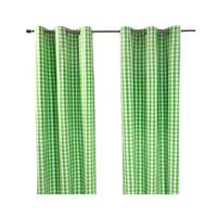 ÖSENVORHANG Karomuster blickdicht 2er-Set, 117/137 cm - Grün, Textil (117/137cm) - Homescapes