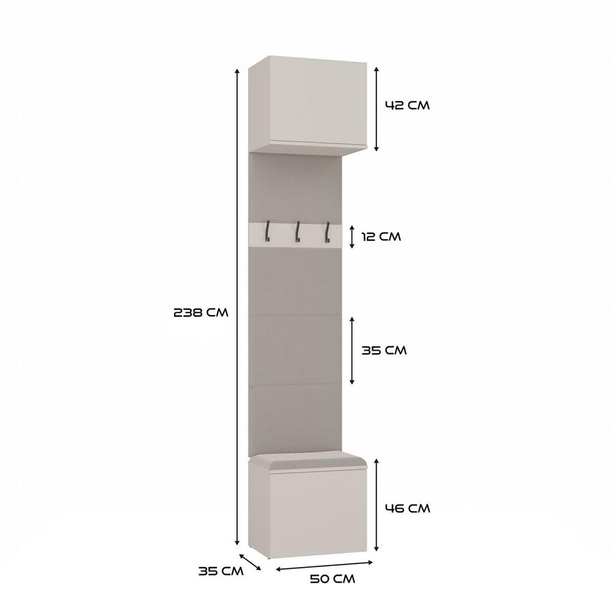 GARDEROBEN-SET Kaschmir 50/238/35 - Kaschmir, Holzwerkstoff (50/238/35cm) - RAUMHIRSCH FURNITURE