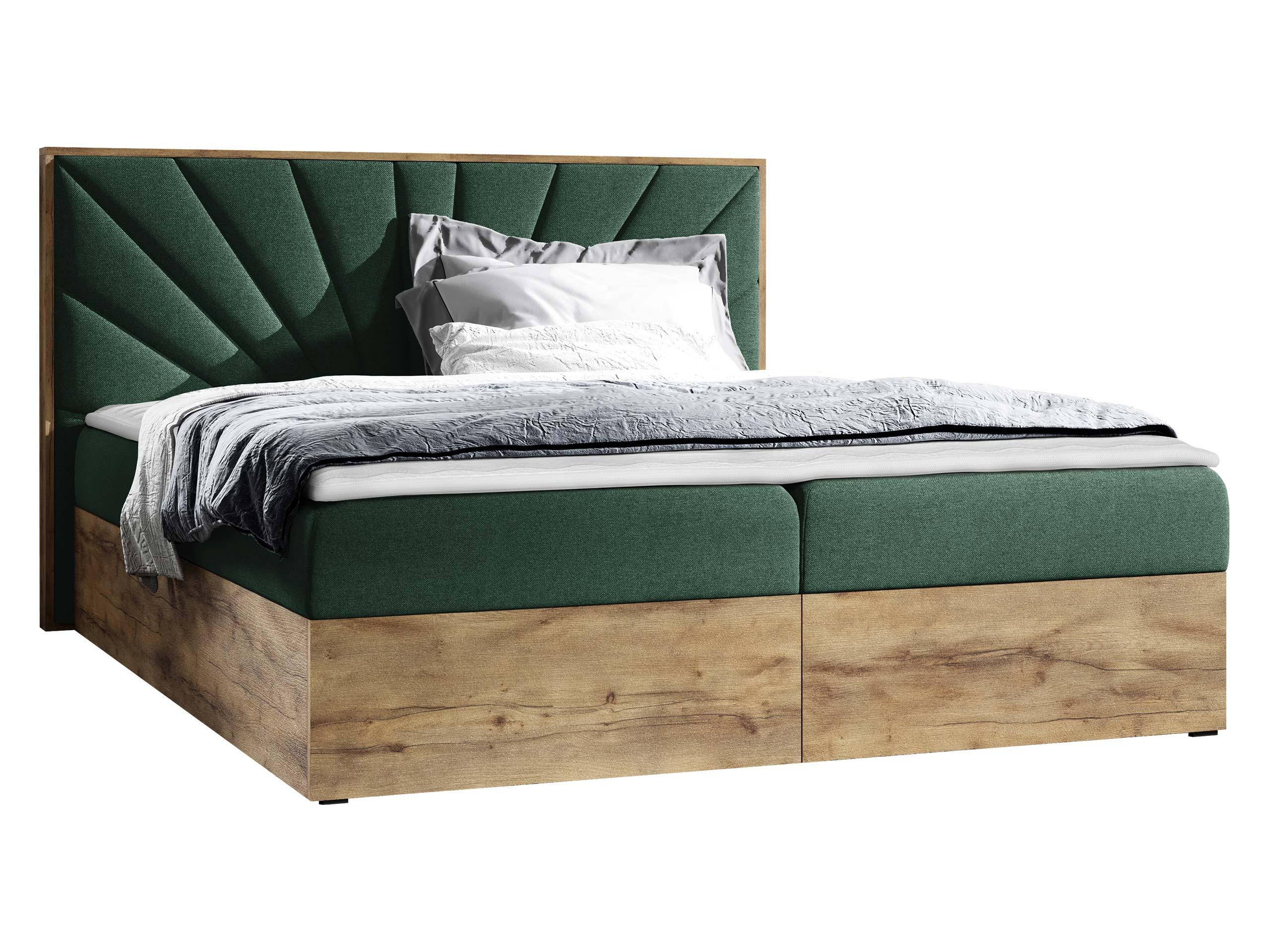 BOXBETT Wood 7 - H3 - Grün, Holz/Textil (180/200cm) - MIRJAN24