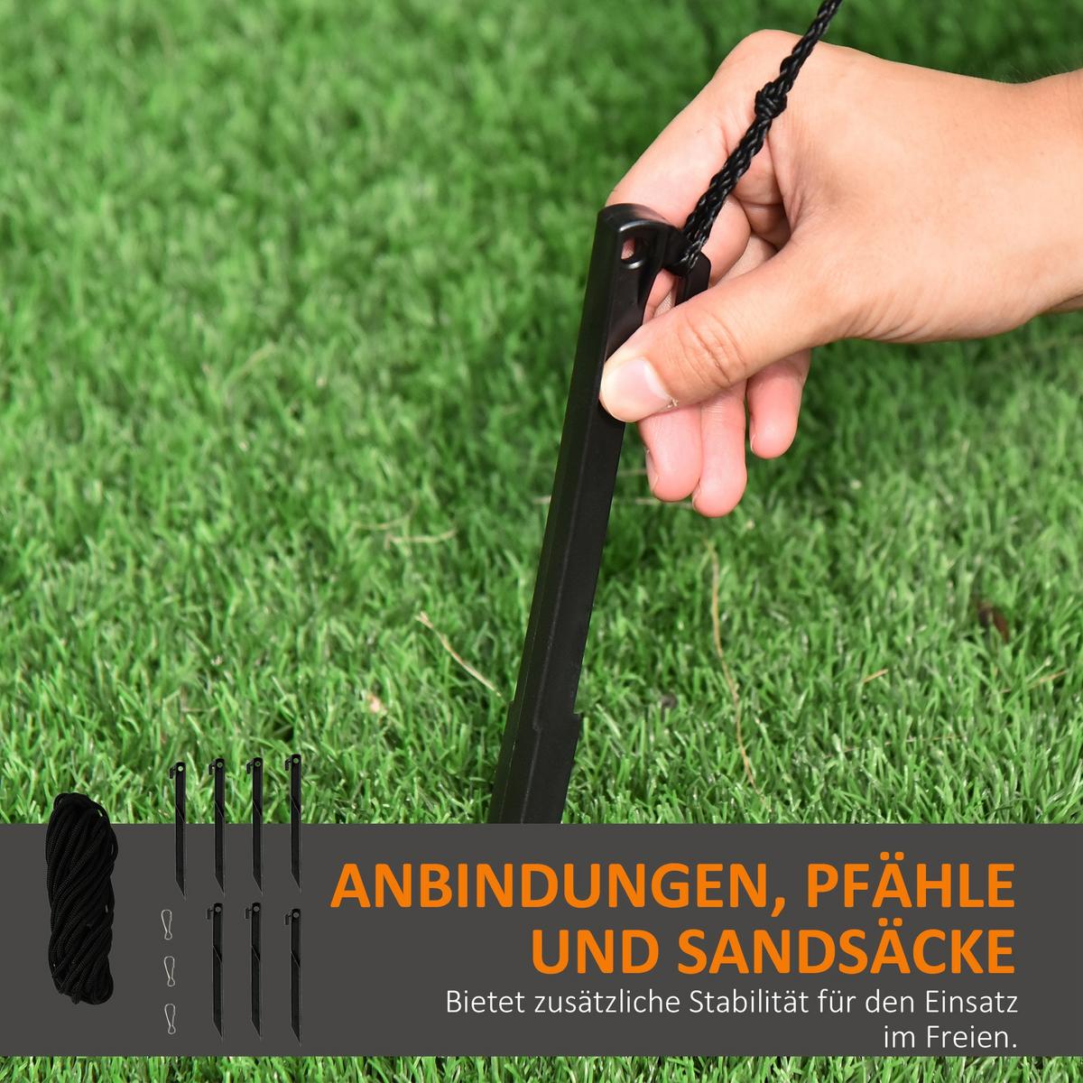 AUFBLASBAR Kürbis Halloween Dekoration Selbstaufblasend Schreck Gespenst mit LED - Schwarz, Kunststoff (96/270/100cm) - HOMCOM