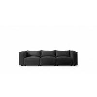 SOFA 3-sitzer Nevio - Schwarz, Holzwerkstoff/Textil (290/71/105cm) - Fun Möbel