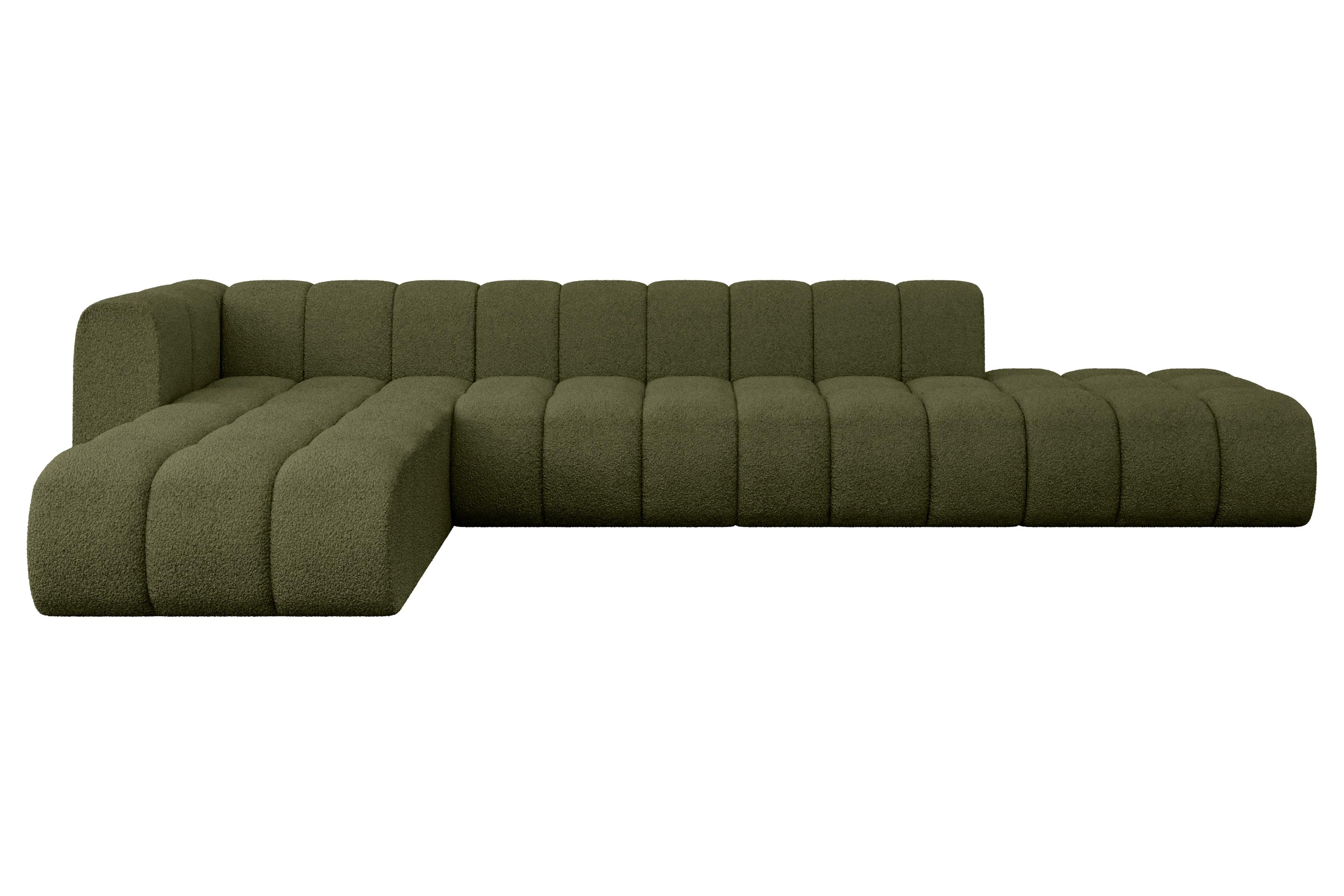 ECKSOFA modulares Sofa Zuvon-L2 - 387x177x70 cm Grün - Grün, Holzwerkstoff/Textil (387/177cm) - ALTDECOR