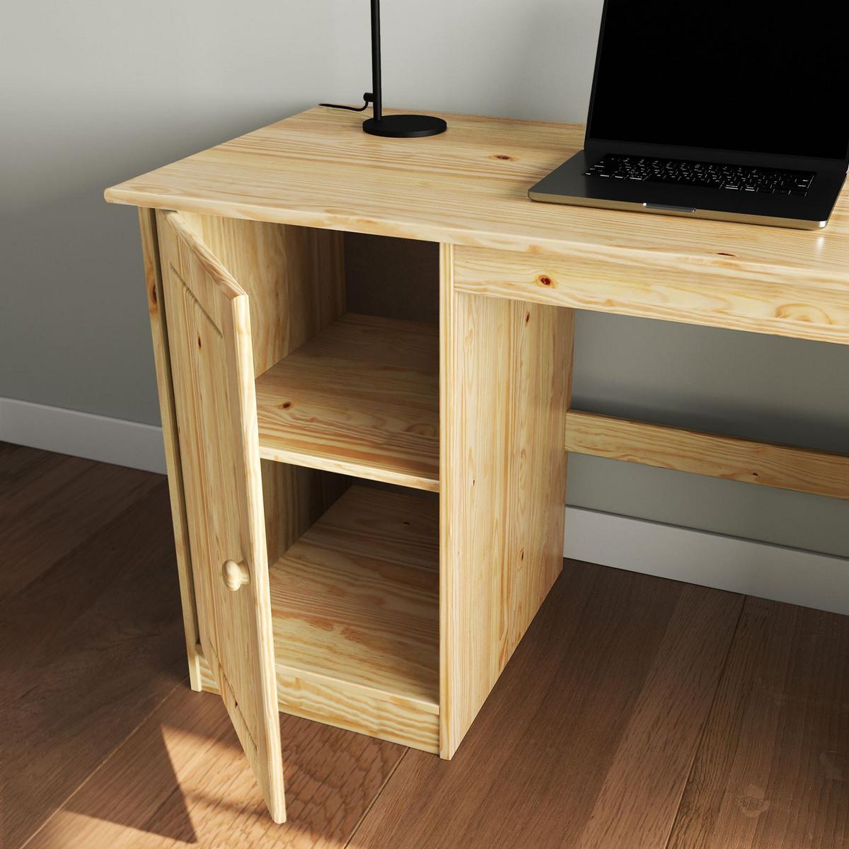 SCHREIBTISCH MANAGER - Naturfarben, Holz (54/145/73cm) - IDIMEX