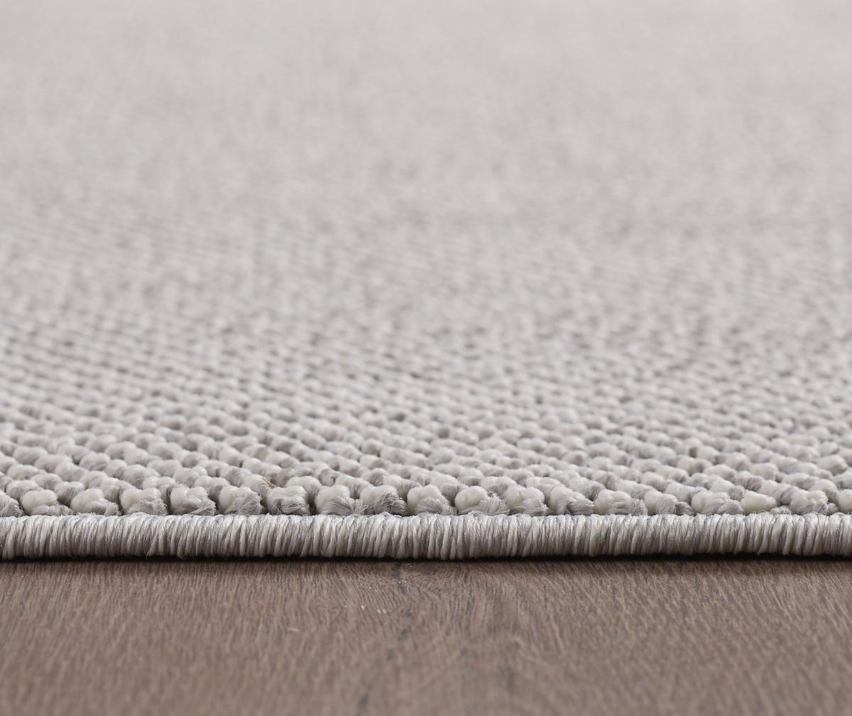 TEPPICH Flachgewebe CIMA in Silber, einfarbig, 160 x 230 cm - Silberfarben, Textil (230/160cm) - KADIMA DESIGN