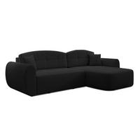 ECKSOFA L Form Nubio Schwarz 282/170/91 cm – modernes Sofa fürs Wohnzimmer - Schwarz, Kunststoff/Textil (282/170cm) - AX Living