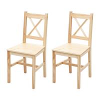 ESSZIMMERSTUHL Kiefer Dekor 2er-Set - Naturfarben/Kieferfarben, Holz (40/86/42cm) - MCW