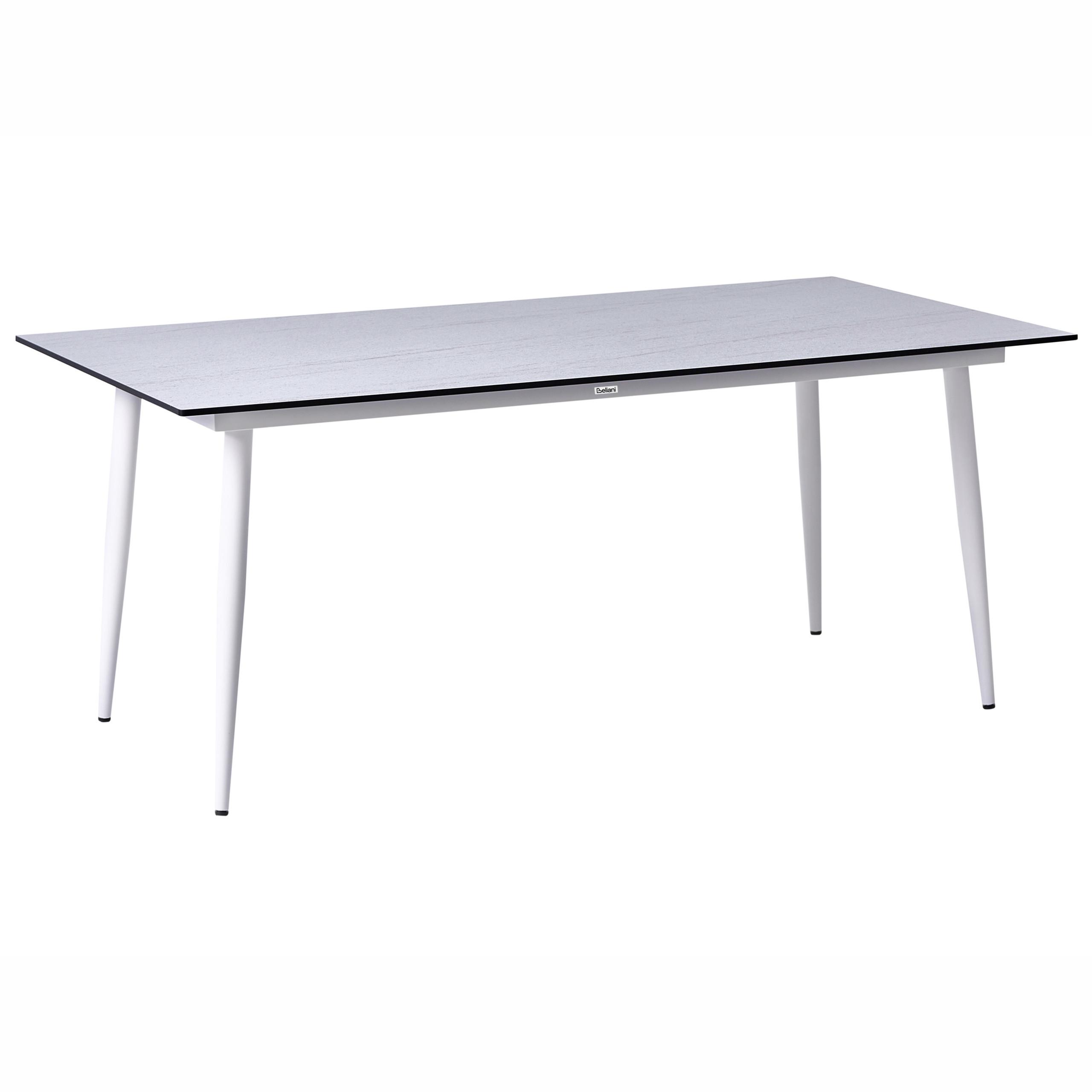 GARTENTISCH 180/90 cm Steinoptik Travertinoptik Tolentino - Beige, Kunststoff (180/90/75cm) - Beliani
