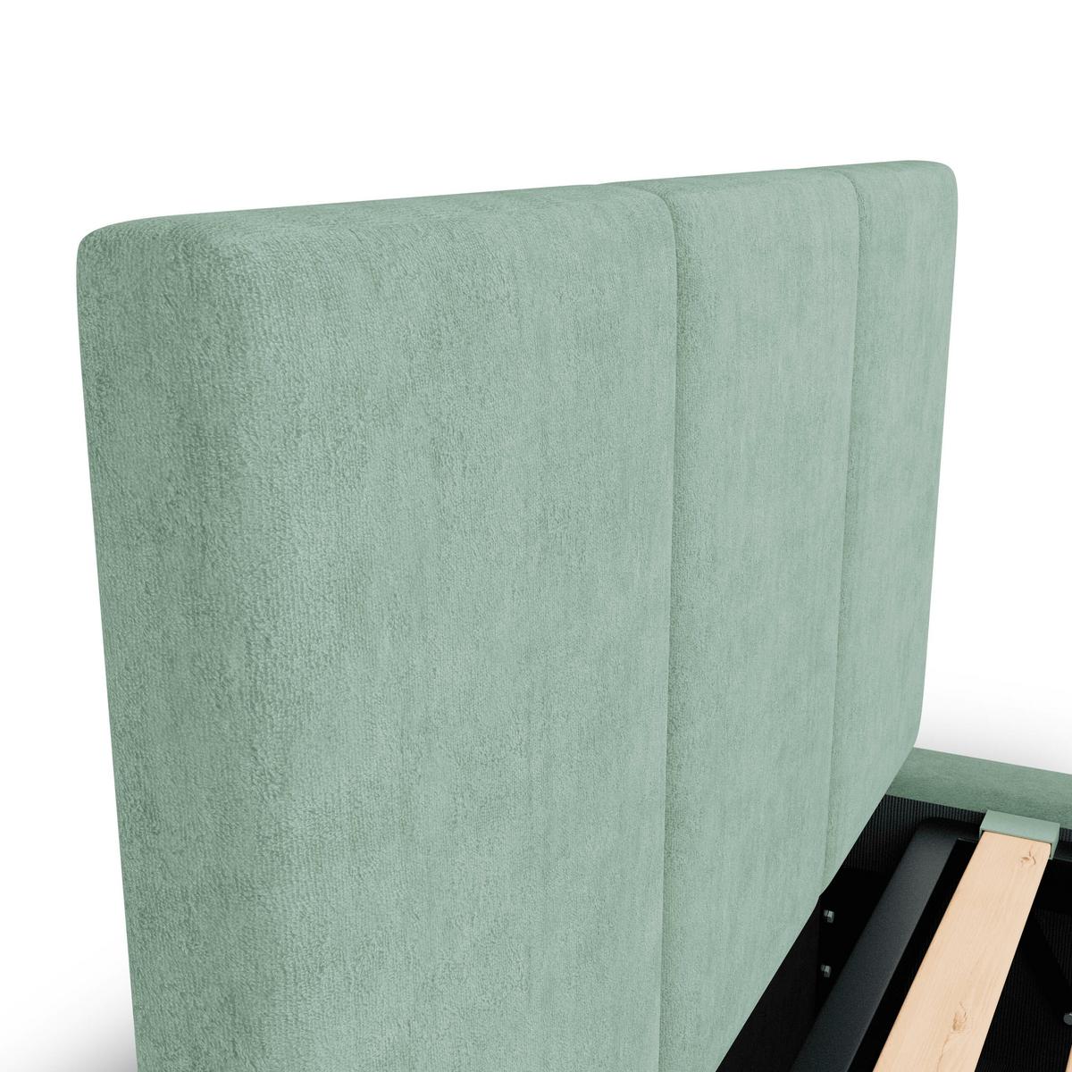 POLSTERBETT für Schlafzimmer Bett mit Stauraum Mint 90x200 - Grün, Holzwerkstoff/Metall (90/200cm) - Muralo