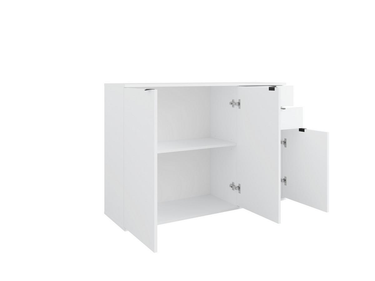 KOMMODE Weiß 120/82,5/35 - Weiß, Holzwerkstoff (120/83/35cm) - RAUMHIRSCH FURNITURE