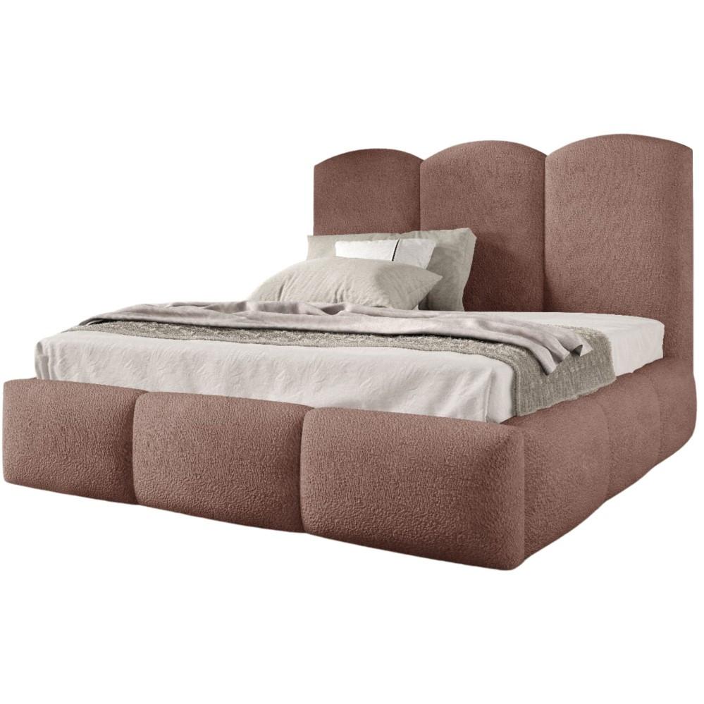 POLSTERBETT Bero, 200x200, Bouclé-Stoff, Dunkelrosa - Dunkelrosa, Textil (200/200cm) - Beautysofa