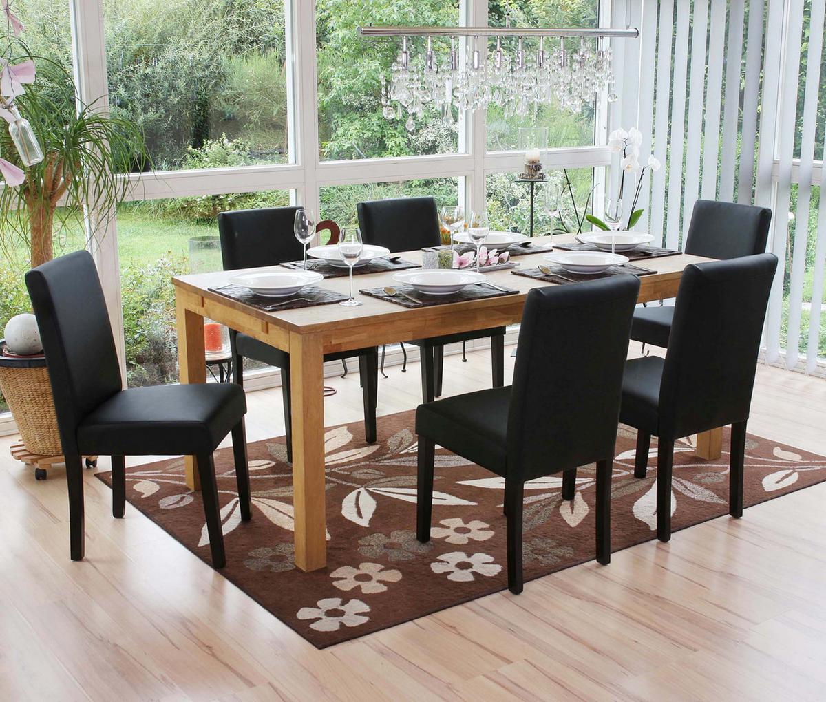 ESSZIMMERSTUHL Schwarz 6er-Set - Schwarz, Textil (43/90/56cm) - MCW