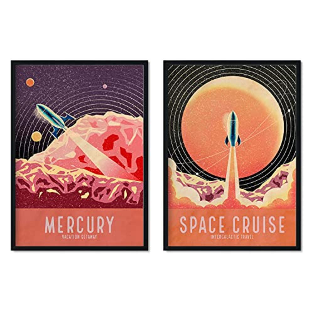 POSTER Set Mit 2 Weltraum A3 Rahmenlos - Klar, Papier (29.7/5/42cm) - Nacnic
