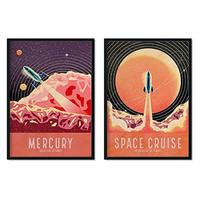 POSTER Set Mit 2 Weltraum A3 Rahmenlos - Klar, Papier (29.7/5/42cm) - Nacnic