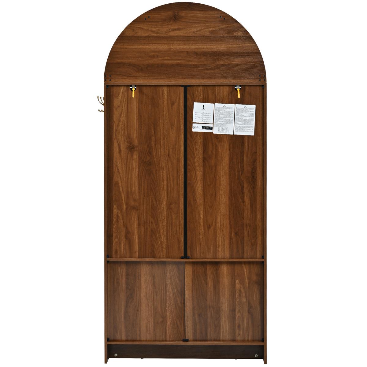 SIDEBOARD rattan bogen walnuss 180cm vintage - Walnussfarben, Holzwerkstoff (80/180/40cm) - Urban Meuble