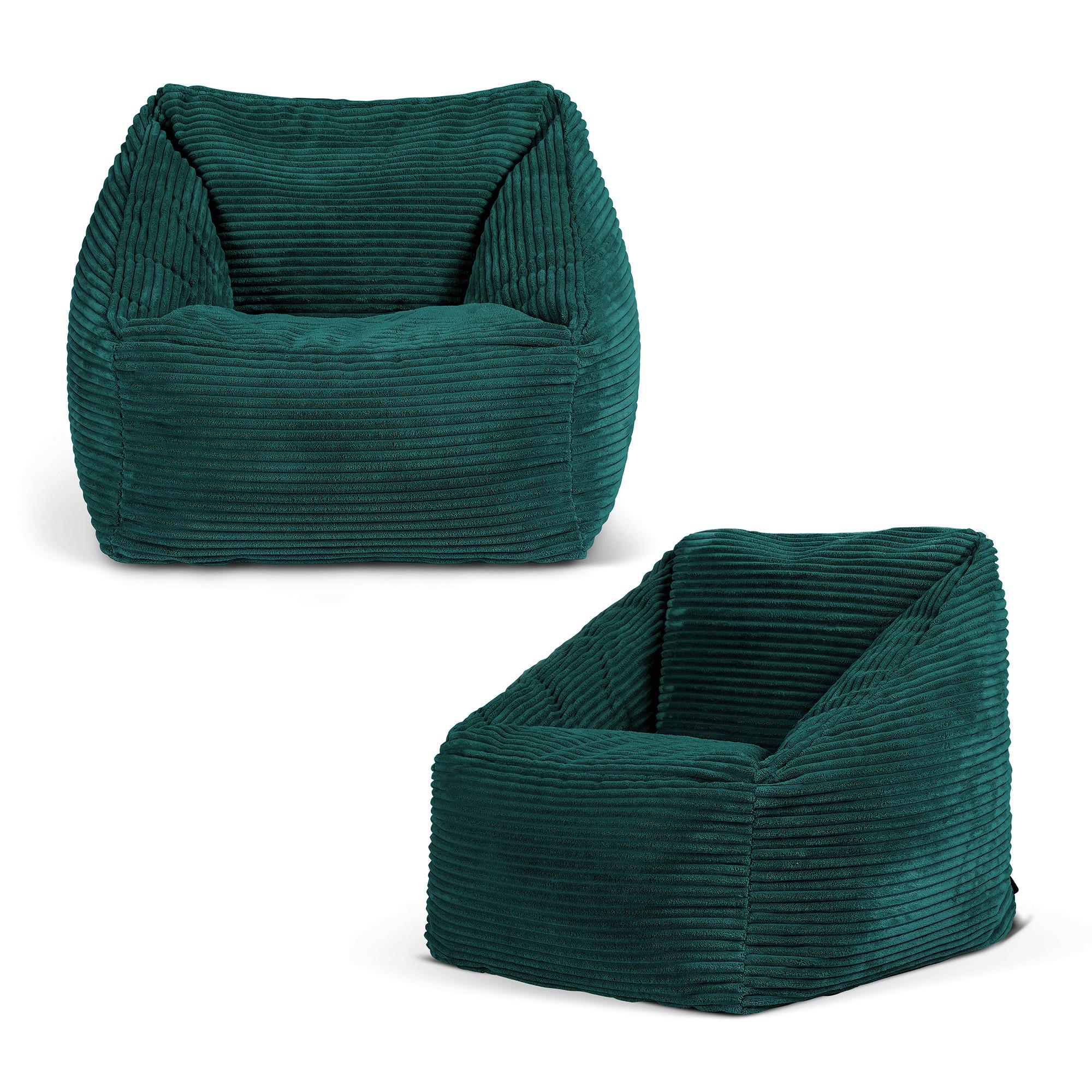 SITZSACK Flauschig für Kinder 2-tlg. - Grün, Textil (55/44/55cm) - icon