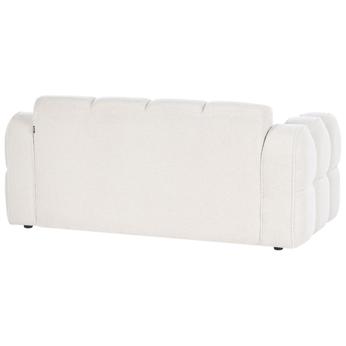 2-SITZER-SOFA Bouclé Cremeweiß Utana - Creme, Textil (175/75/88cm) - Beliani
