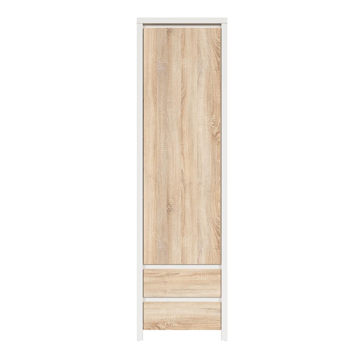 SCHRANK 1 Tür Soren Holz und Weiß - Weiß, Holzwerkstoff (56/200.5/40.5cm) - Petits-meubles