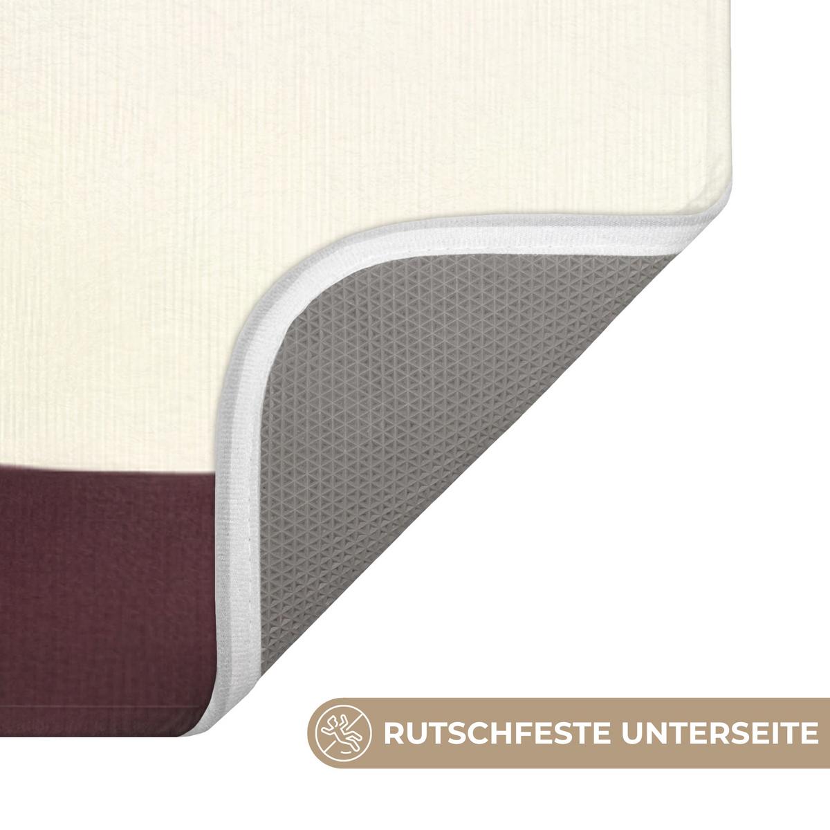 BADEMATTE Formen - Abstrakt - Farbenfroh 60x120 cm - Terracotta, Textil (60/120cm) - OnlyWow