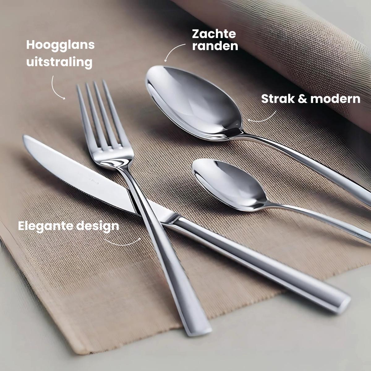 STEAKBESTECK Piemont silber 12-tlg. - Silberfarben, Metall - Villeroy & Boch