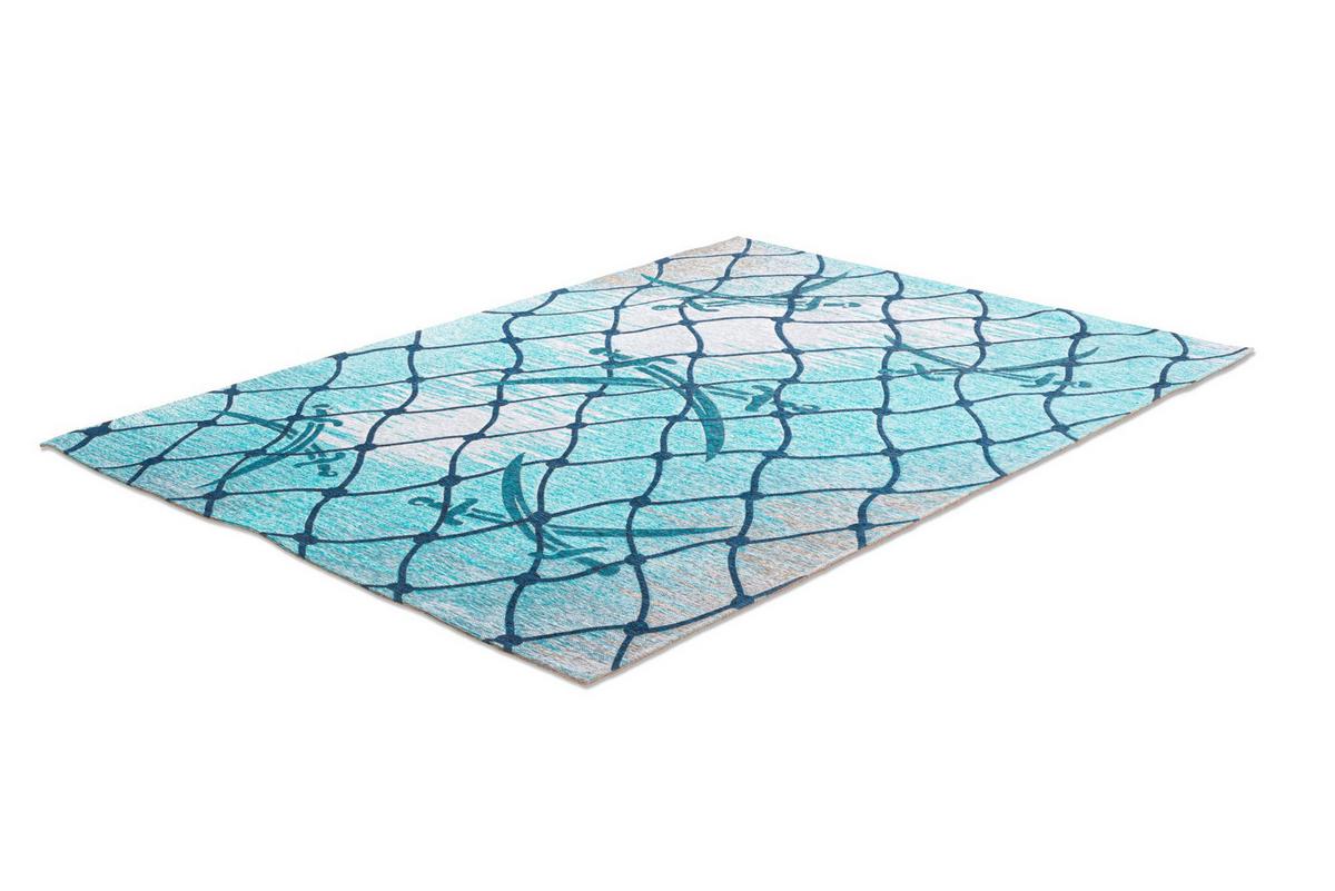 FLACHWEBTEPPICH Keitum 160x230 cm - Türkis, Textil (160/160cm) - Sansibar SYLT