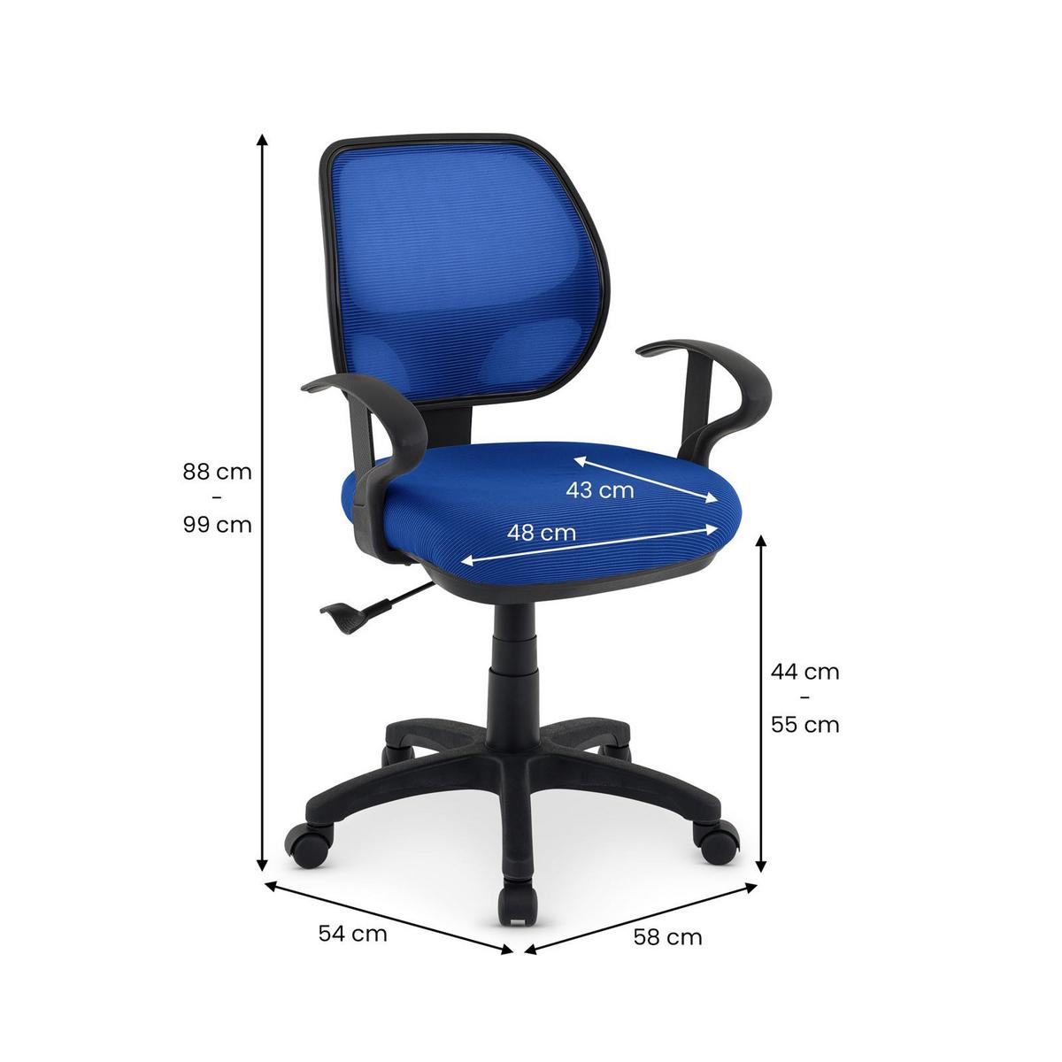 KINDERDREHSTUHL COOL-1 blau - Blau, Textil (58/97/58cm) - IDIMEX