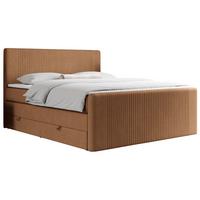 BOXSPRINGBETT KING DOREN 200/200 Orange Struktur - H3 - Orange, Holz/Textil (200/200cm) - MKS