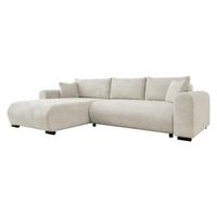 ECKSOFA Merkos - Kaschmir/Schwarz, Holz/Textil (285/188cm) - MIRJAN24