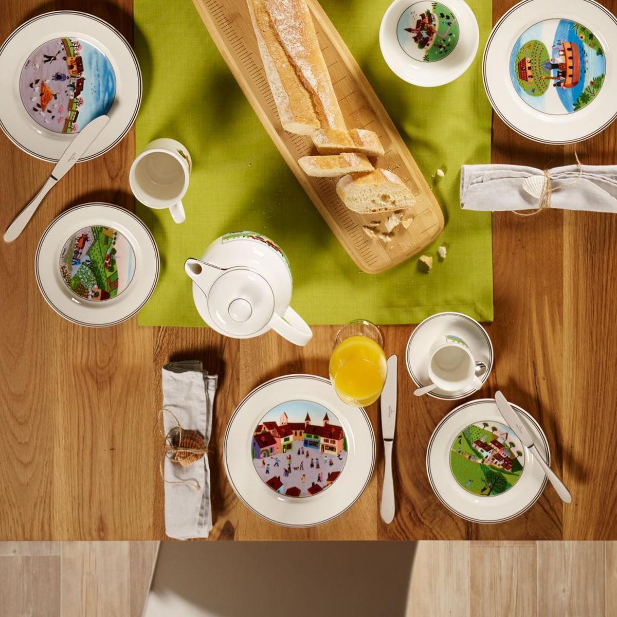 FRÜHSTÜCKSTELLER DORF Design Naif bunt ø 21 cm - Multicolor, Keramik (21cm) - Villeroy & Boch