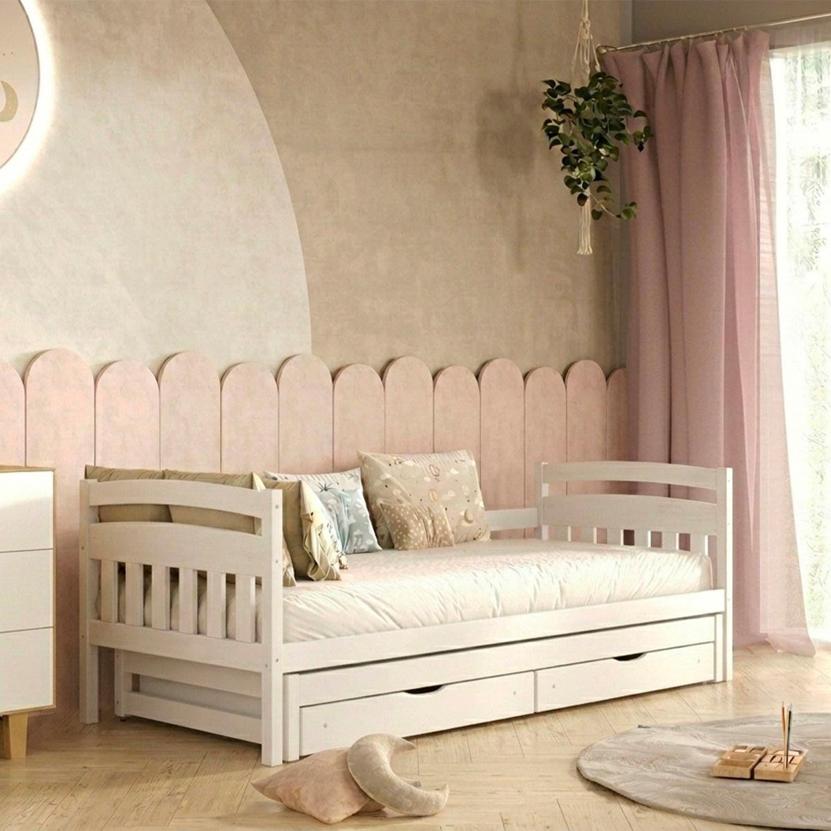 BETT 90/200 Tosia Weiß - Weiß, Holz (90/200cm) - Petits-meubles