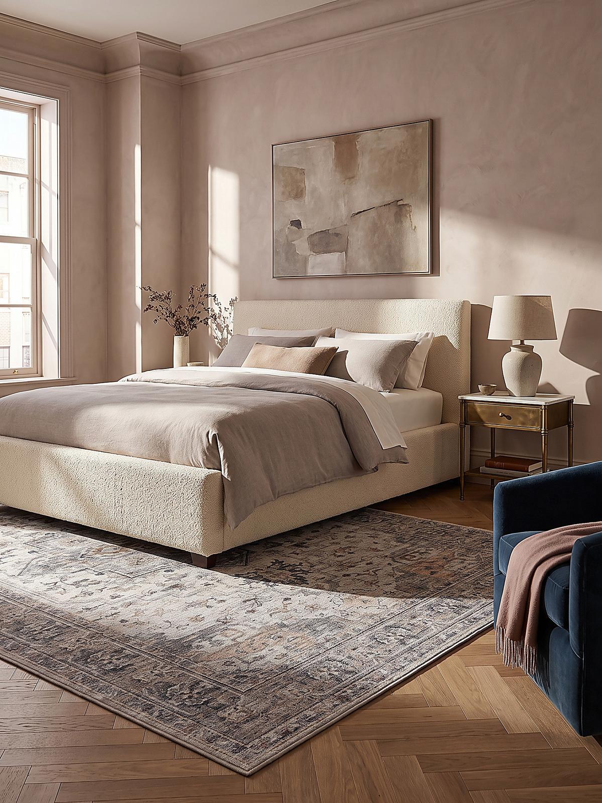 TEPPICH Kurzflor, waschbar, mit Medaillon, VERNANTE in Beige-Grau, 160 x 230 cm - Beige, Textil (160/230cm) - KADIMA DESIGN