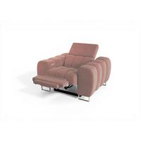 SESSEL Bastien Relax In Stoff Terra - Rosa, Holzwerkstoff/Textil (125/95/97cm) - Fun Möbel