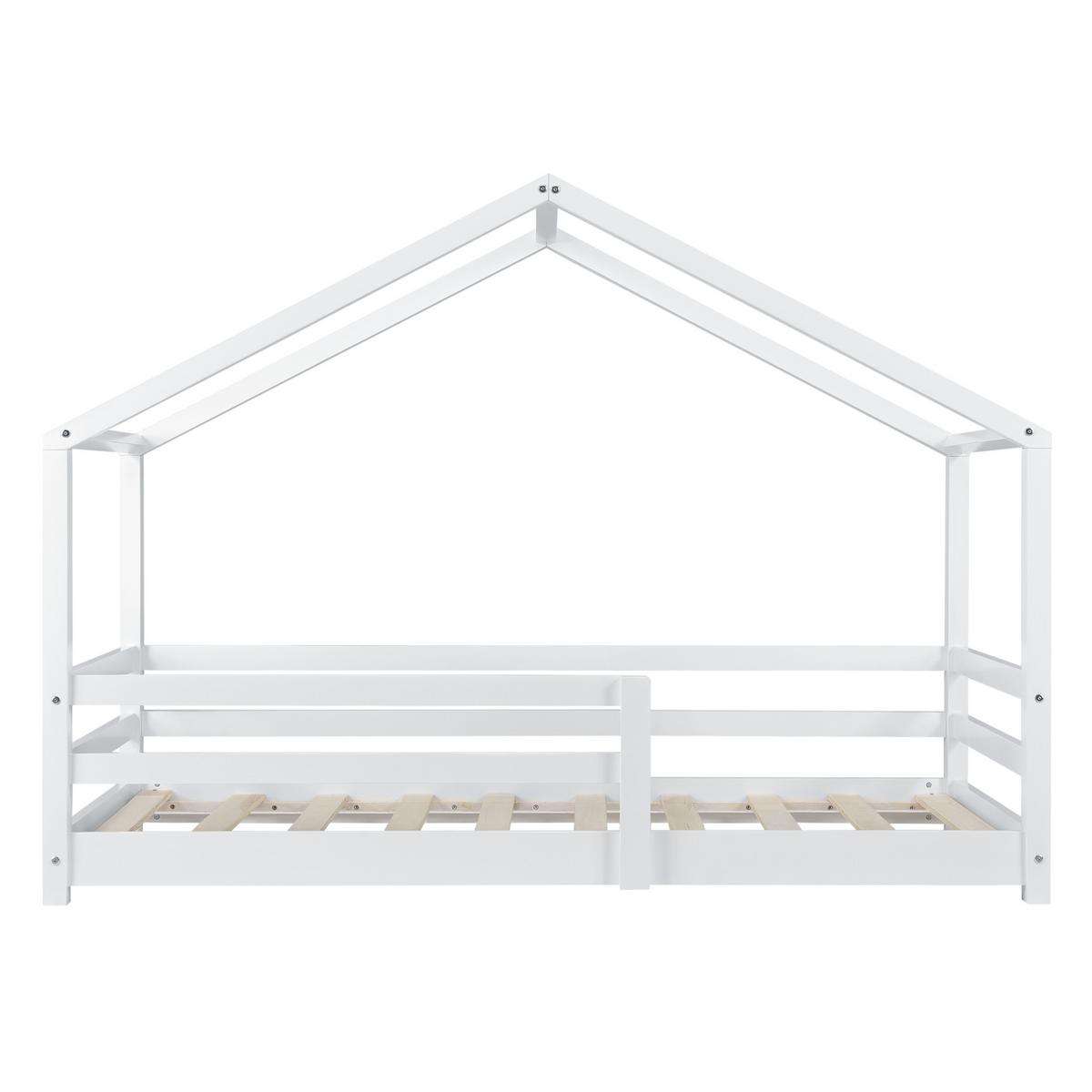 HAUSBETT Knätten - Weiß, Holz (90/200cm) - [en.casa]